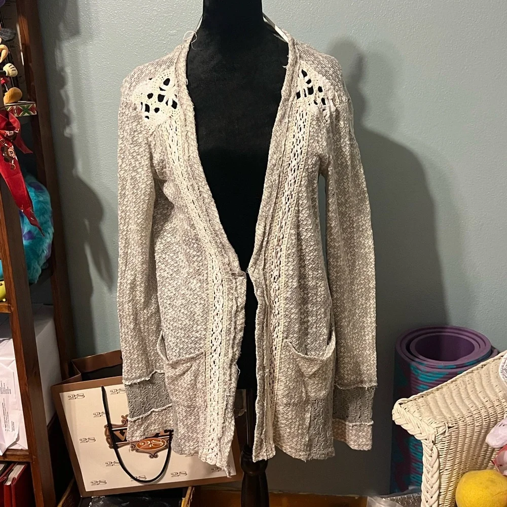 Miss Me Cream Open-Front Cardigan - Picture 1 of 2